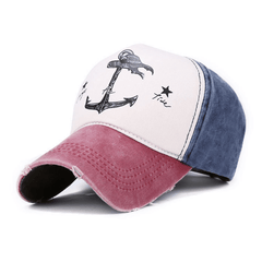 Fashion Distressed Pirate Anchor Pattern Sun Hat