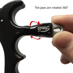 Aluminum Bow Release Aid 4 Finger 360 Rotation Thumb Trigger Grip