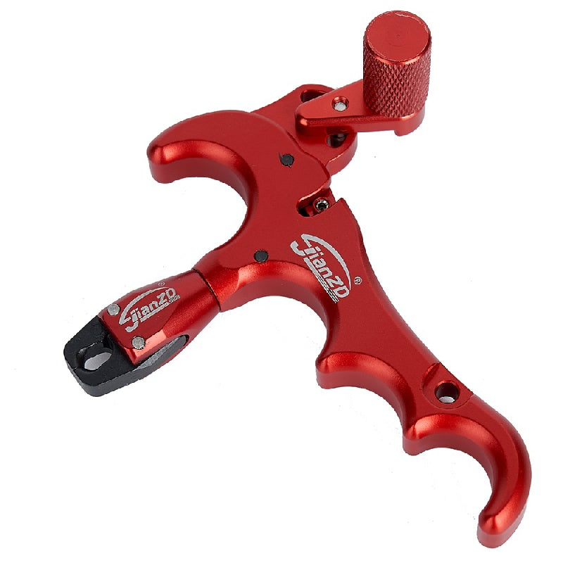 Aluminum Bow Release Aid 4 Finger 360 Rotation Thumb Trigger Grip