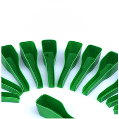 Green Bird Feeder Spoon Plastic Parrot Feeding Scoops Birds Feeding Supplies