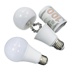 Realistic Lightbulb Diversion Safe for Hiding Money, Jewelry & Small Items