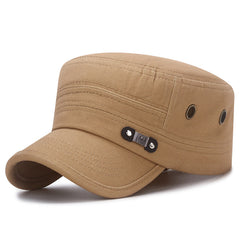 Men's Pure Cotton Sunscreen Flat Top Hat