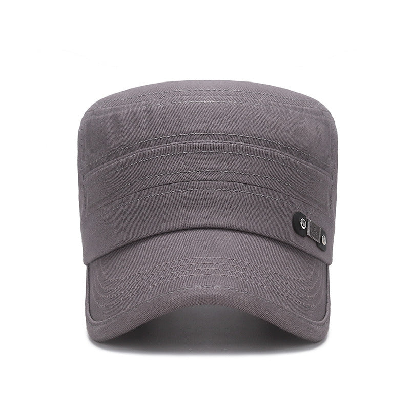 Men's Pure Cotton Sunscreen Flat Top Hat