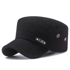 Men's Pure Cotton Sunscreen Flat Top Hat