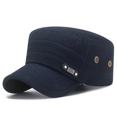 Men's Pure Cotton Sunscreen Flat Top Hat