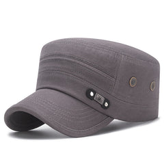 Men's Pure Cotton Sunscreen Flat Top Hat
