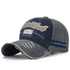 Fashionable Washed Distressed Embroidered Baseball Cap