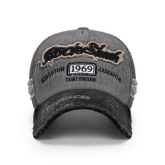 Fashionable Washed Distressed Embroidered Baseball Cap