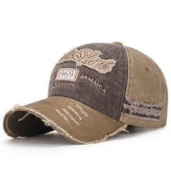 Fashionable Washed Distressed Embroidered Baseball Cap