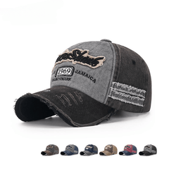 Fashionable Washed Distressed Embroidered Baseball Cap