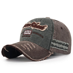Fashionable Washed Distressed Embroidered Baseball Cap