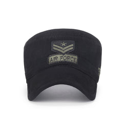 Men's Sunscreen Flat Top Hat Casual Cotton Embroidery Cap