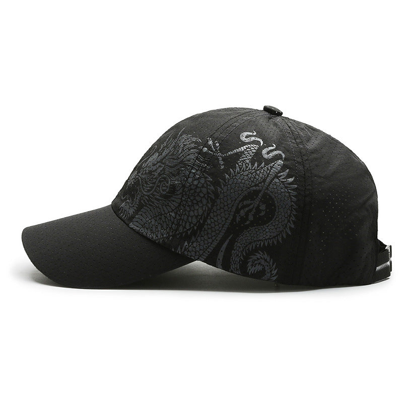 Chinese Style Dragon Baseball Cap Quick-drying Hat Outdoor Sports