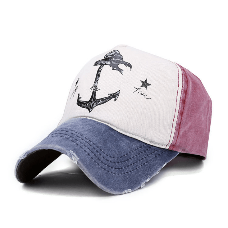 Distressed Pirate Boat Anchor Baseball Cap Sun Protection Hat