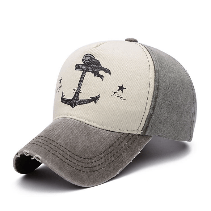 Distressed Pirate Boat Anchor Baseball Cap Sun Protection Hat