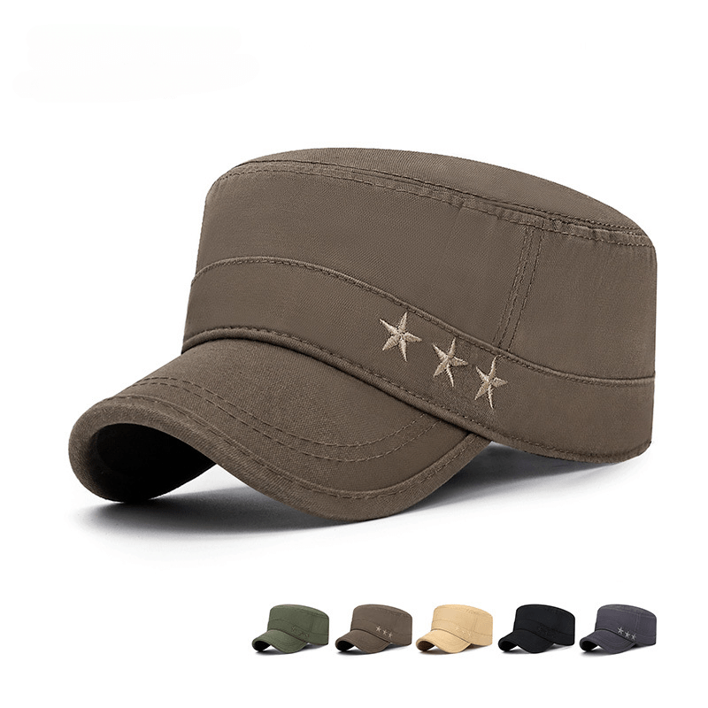 Outdoor Flat Top Cap Casual Cotton Baseball Cap Military Hat Sun Hat