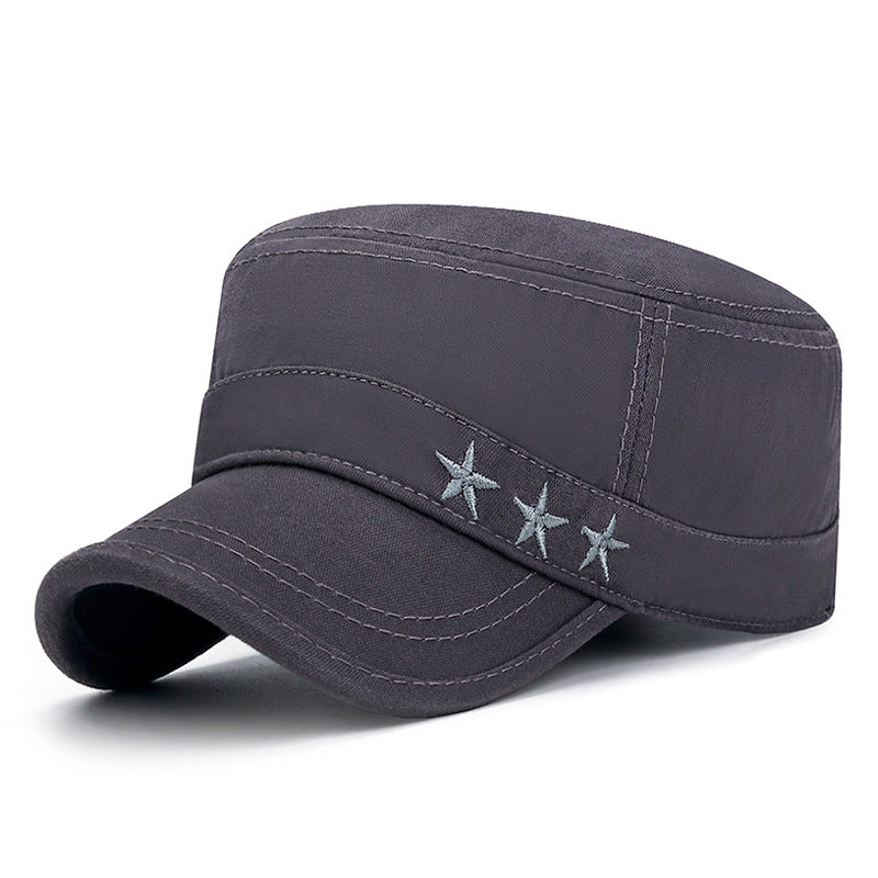 Outdoor Flat Top Cap Casual Cotton Baseball Cap Military Hat Sun Hat