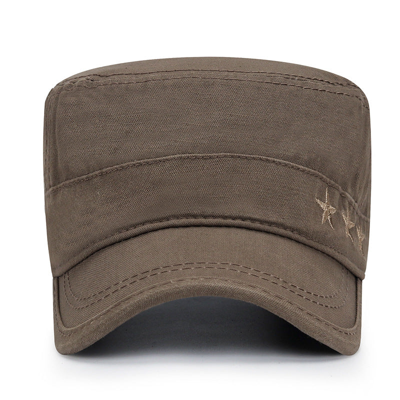 Outdoor Flat Top Cap Casual Cotton Baseball Cap Military Hat Sun Hat