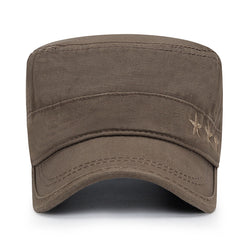 Outdoor Flat Top Cap Casual Cotton Baseball Cap Military Hat Sun Hat