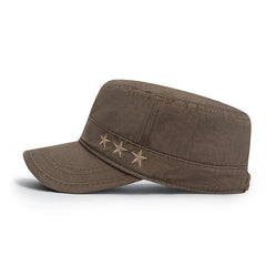 Outdoor Flat Top Cap Casual Cotton Baseball Cap Military Hat Sun Hat