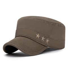 Outdoor Flat Top Cap Casual Cotton Baseball Cap Military Hat Sun Hat