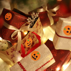 500pcs Halloween Pumpkin Round Stickers Gift Food Packaging Student Reward