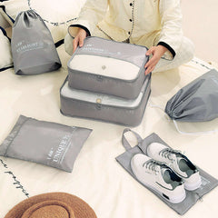 7 Pcs Travel Luggage Bag Sets Dustproof Organizers for Clothes