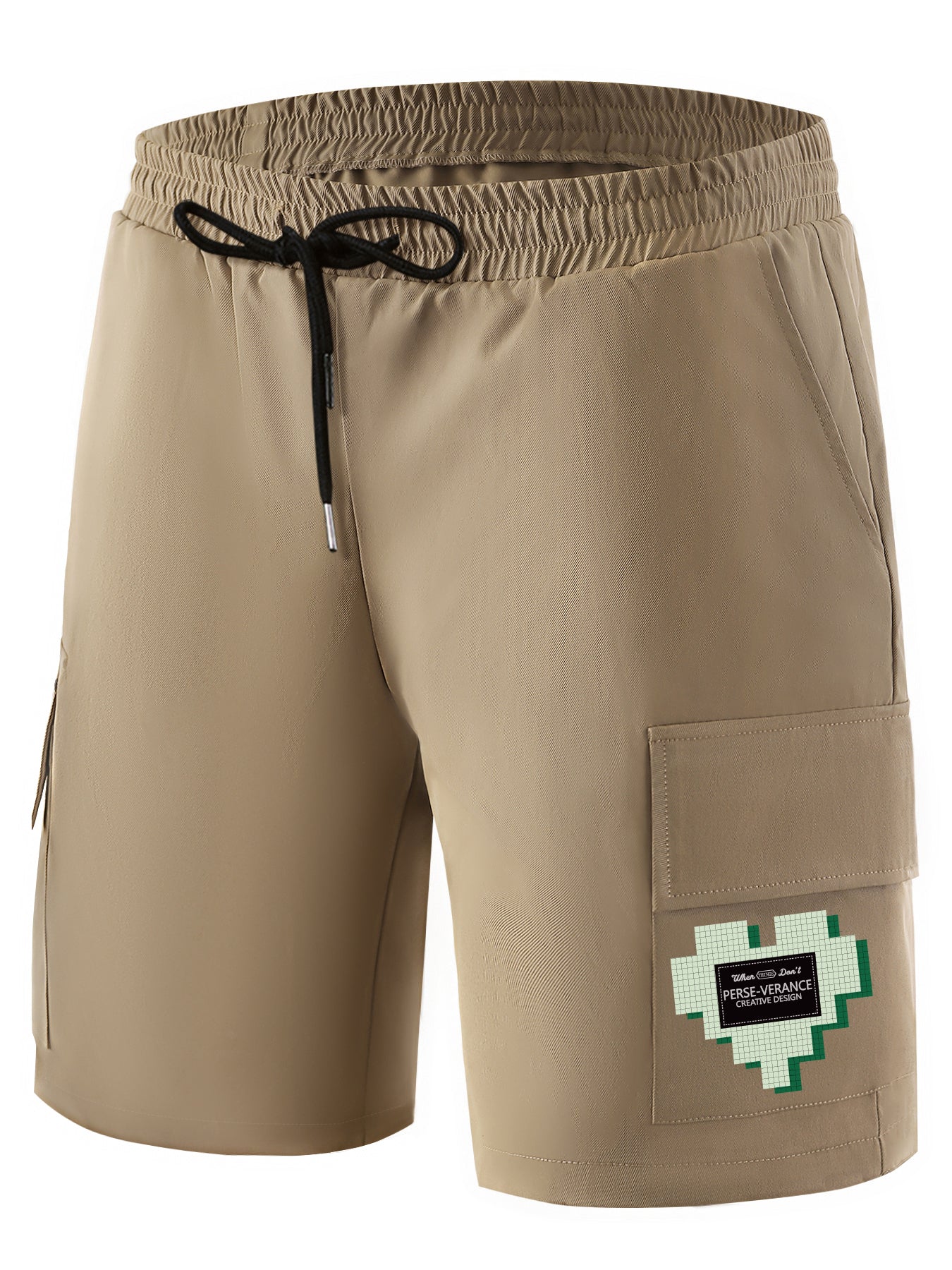 Heart Mountain Boxing Shark Pattern Cargo Shorts Men s Casual Pocket