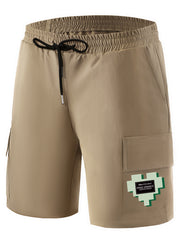 Heart Mountain Boxing Shark Pattern Cargo Shorts Men s Casual Pocket