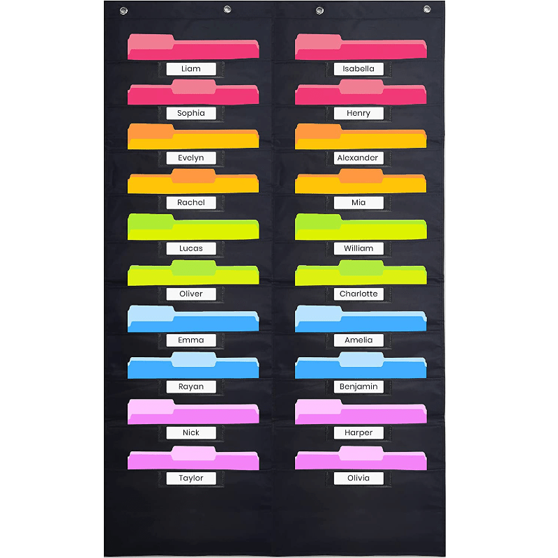 Double Row 10-Layer Hanging File Organizer Bag