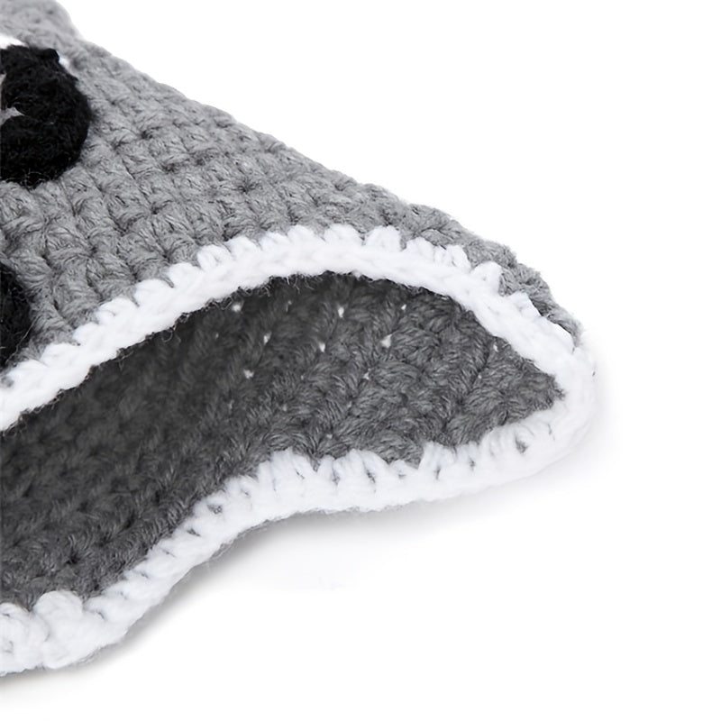 2pcs Set Raccoon Crochet Newborn Baby Hat Photography Props