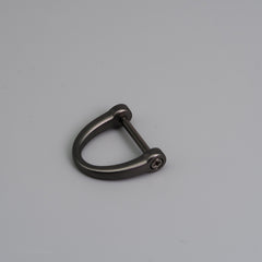 Zinc Alloy Horseshoe Buckle Car Keychain Anti Loss D shaped Hardware Accessory