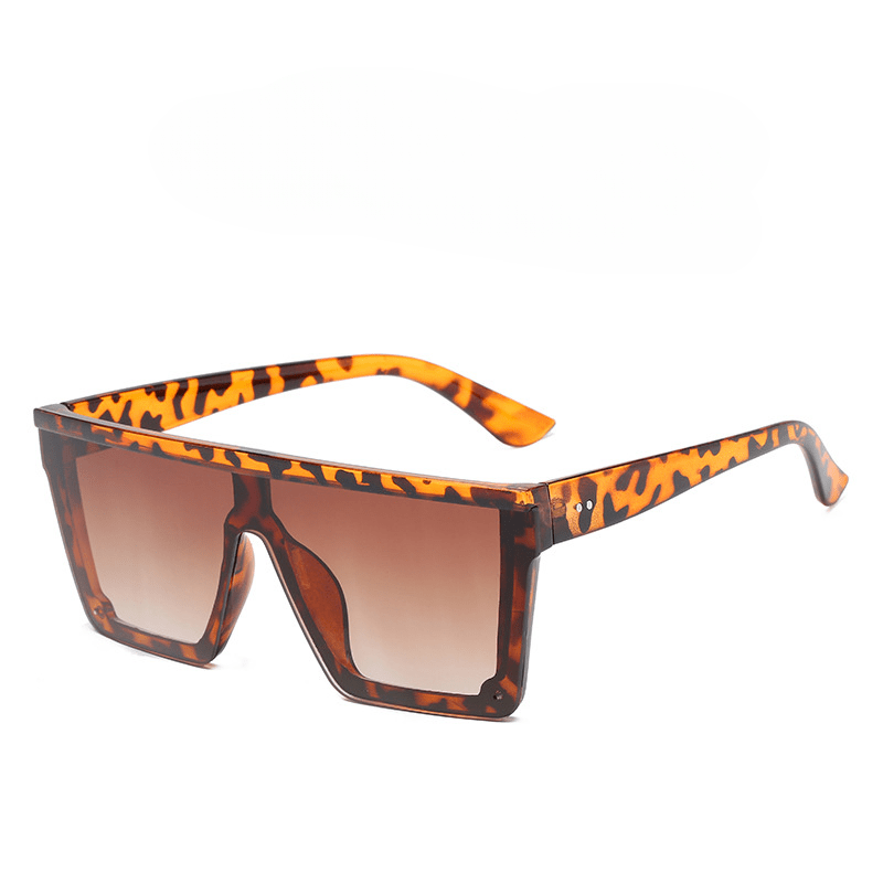 Men's Square Large Frame Sunglasses UV Resistant for Outdoor Beach Vacation