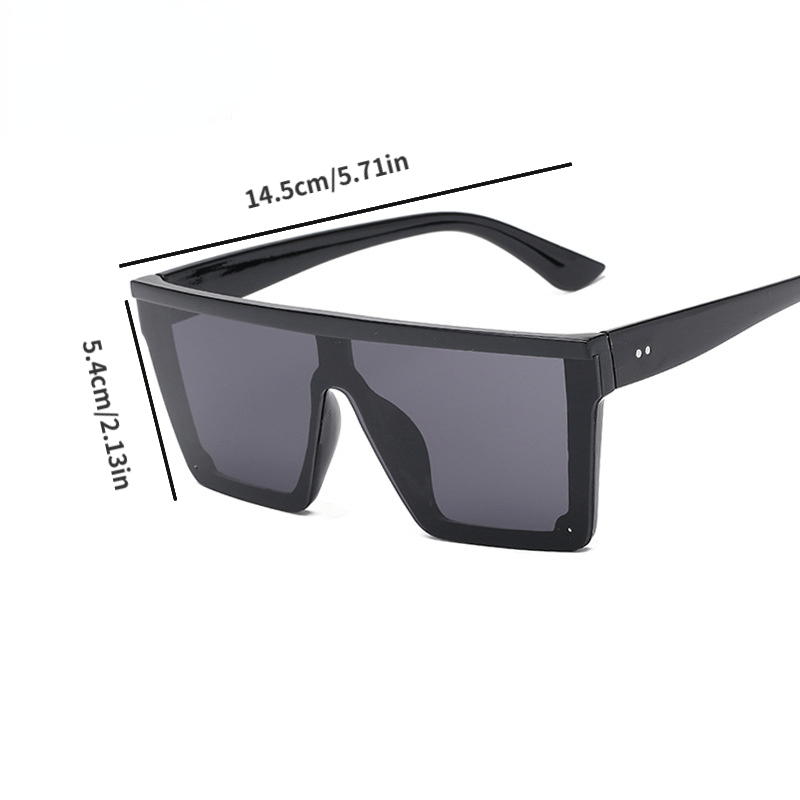 Men's Square Large Frame Sunglasses UV Resistant for Outdoor Beach Vacation
