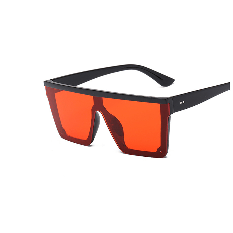 Men's Square Large Frame Sunglasses UV Resistant for Outdoor Beach Vacation