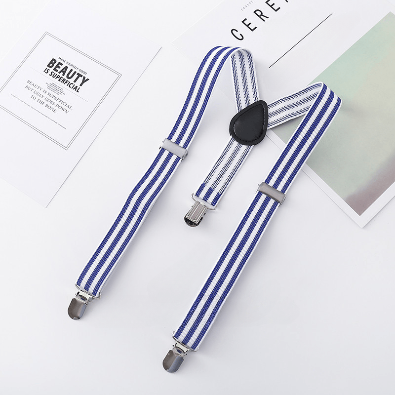 Kids Suspenders & Bow Tie Set - Y Back, Adjustable, Strong Clips