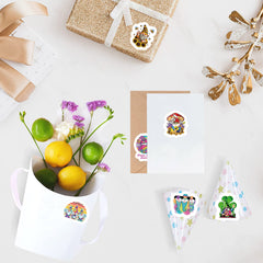 500pcs Dwarf Cartoon Stickers Waterproof Tape for Kids