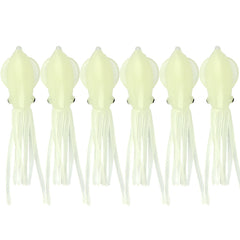 5pcs Luminous Squid Lures 3.14in Soft Bait Saltwater Fishing Glow in Dark