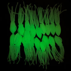 5pcs Luminous Squid Lures 3.14in Soft Bait Saltwater Fishing Glow in Dark