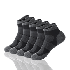 7 Pairs Men's Breathable Cotton Ankle Socks Moisture Wicking Sports Socks