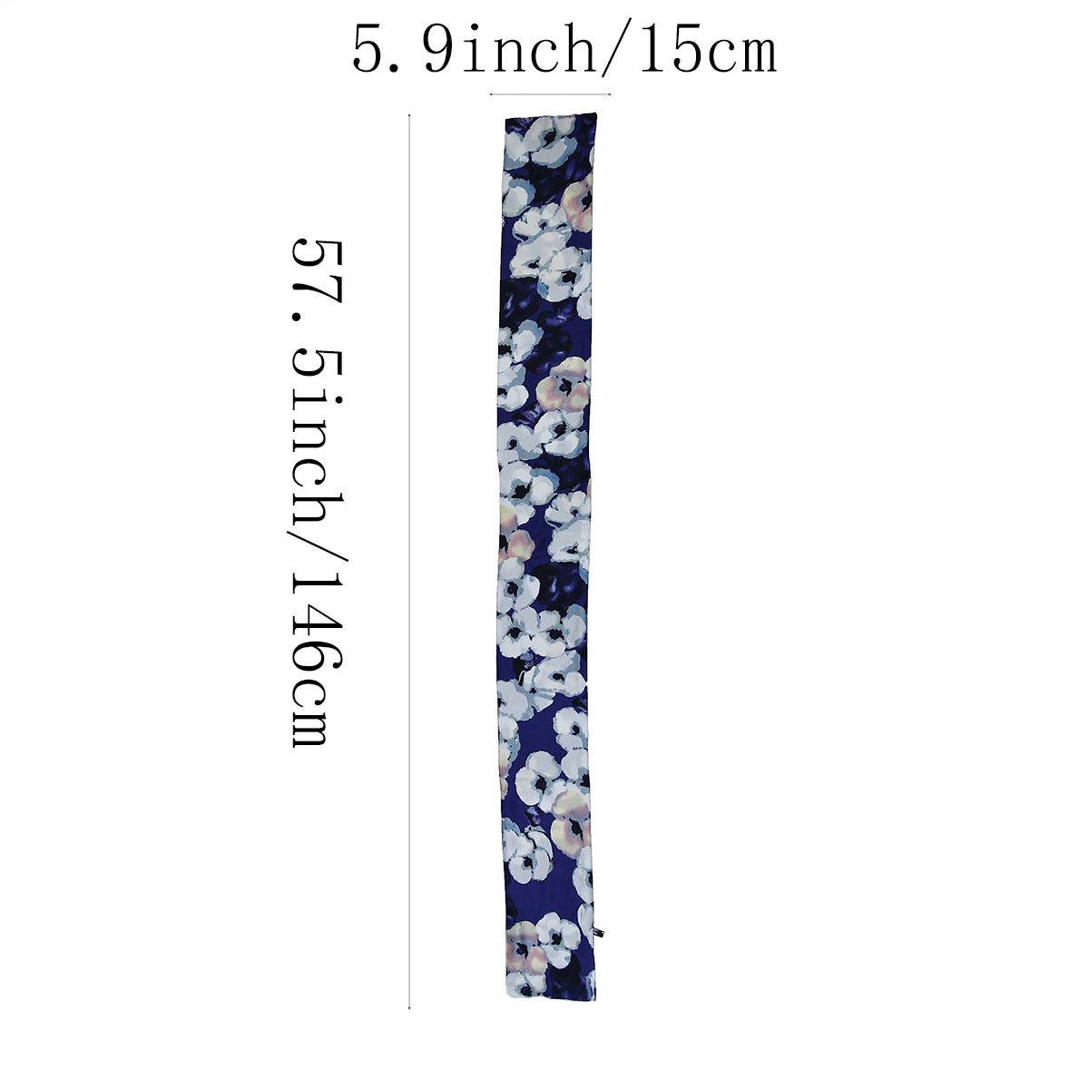 Polka Dot Print Skinny Scarf Long Satin Neckerchief Silk Twilly Scarf