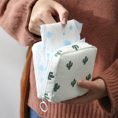 Cartoon Pattern Sanitary Napkin Bag Zipper Pouch