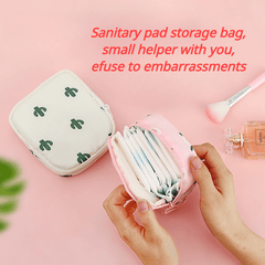 Cartoon Pattern Sanitary Napkin Bag Zipper Pouch