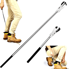 Stainless Steel Extendable Shoe Horn Non Slip Handle Flexible Shoe Spoon