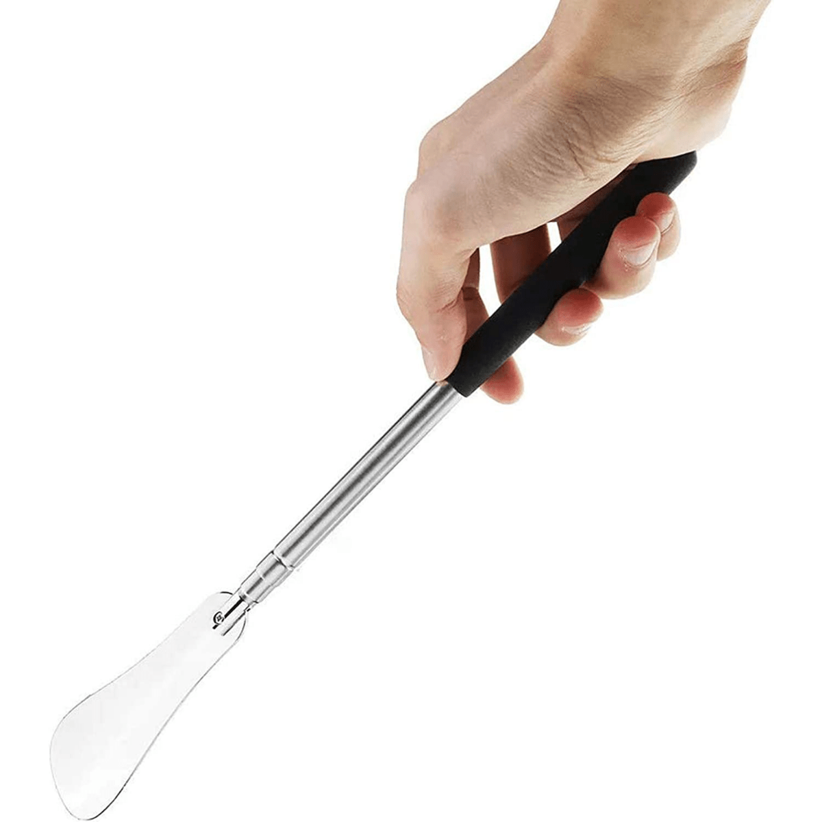 Stainless Steel Extendable Shoe Horn Non Slip Handle Flexible Shoe Spoon