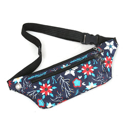 Flower Print Waist Bag for Outdoor Activities