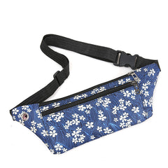 Flower Print Waist Bag for Outdoor Activities
