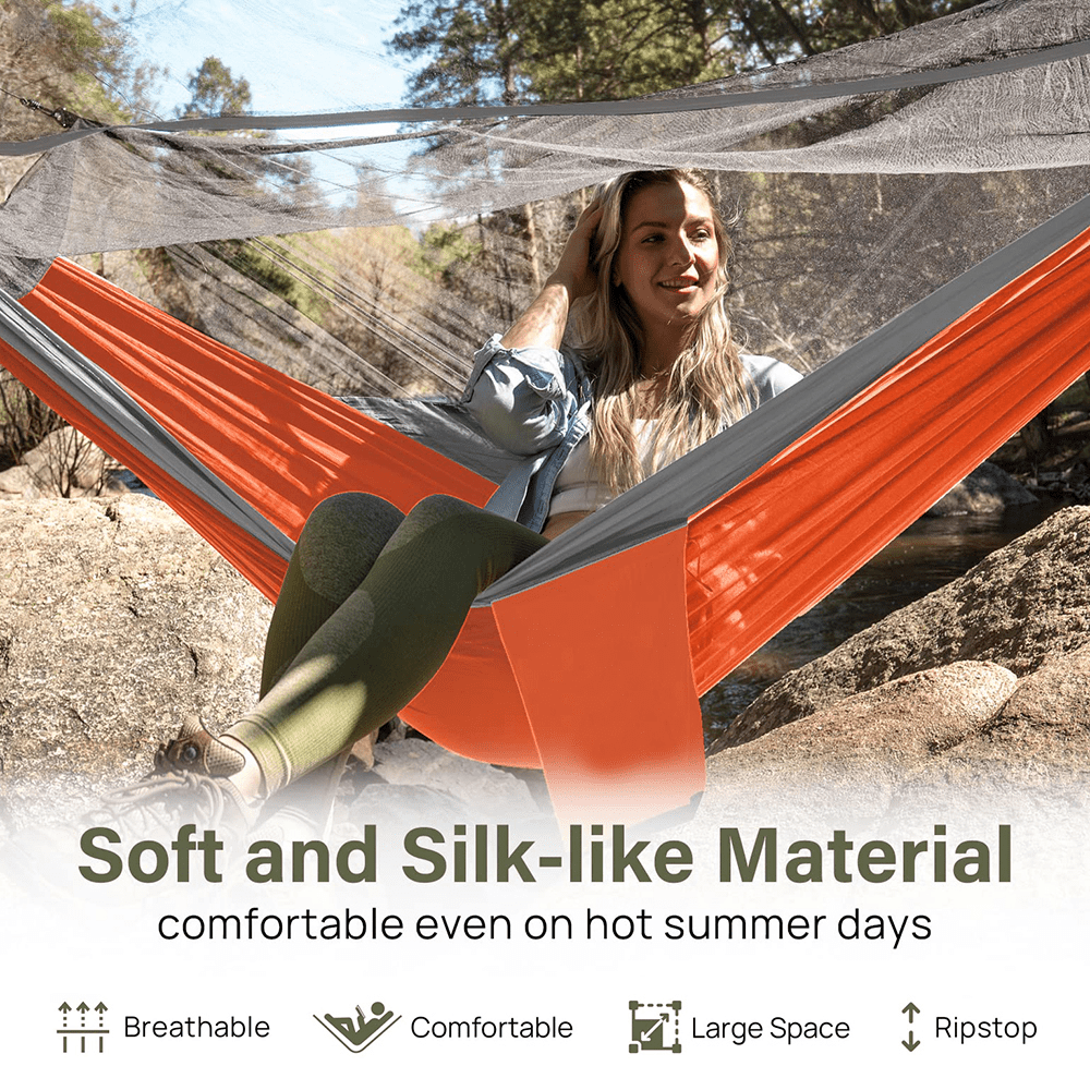 Portable Hammock with Mosquito Net for 2 People