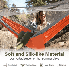 Portable Hammock with Mosquito Net for 2 People