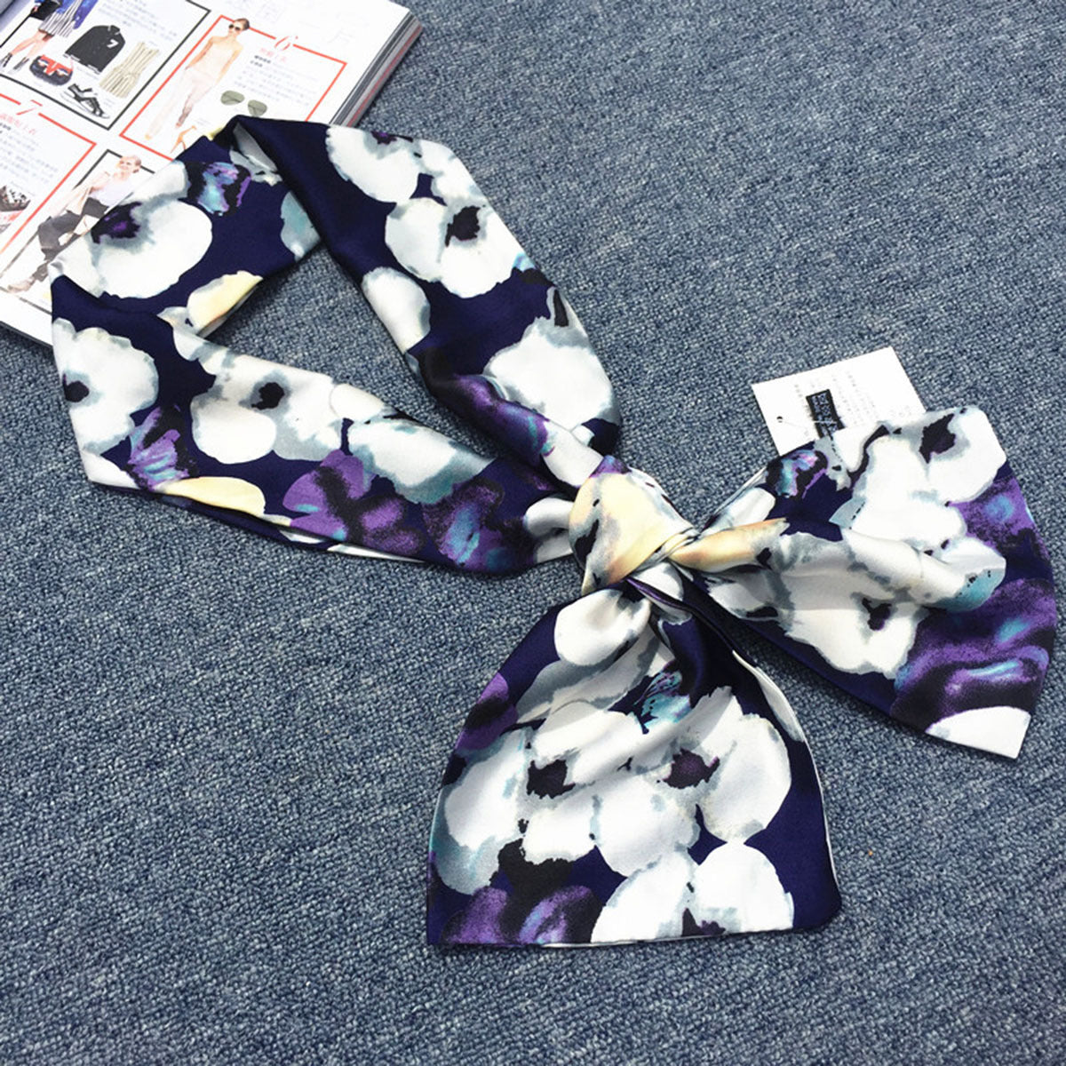 Hair Band Head Neck Scarf Hair Ribbon Bag Tie Small Ribbon Scarf Bag Accessories